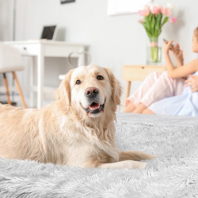 Light Gray Medium Waterproof Sherpa Fleece Pet Blanket