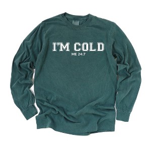 Simply Sage Market Women's I'm Cold Me 24_7 Long Sleeve Garment Dyed Tee - 1 of 4