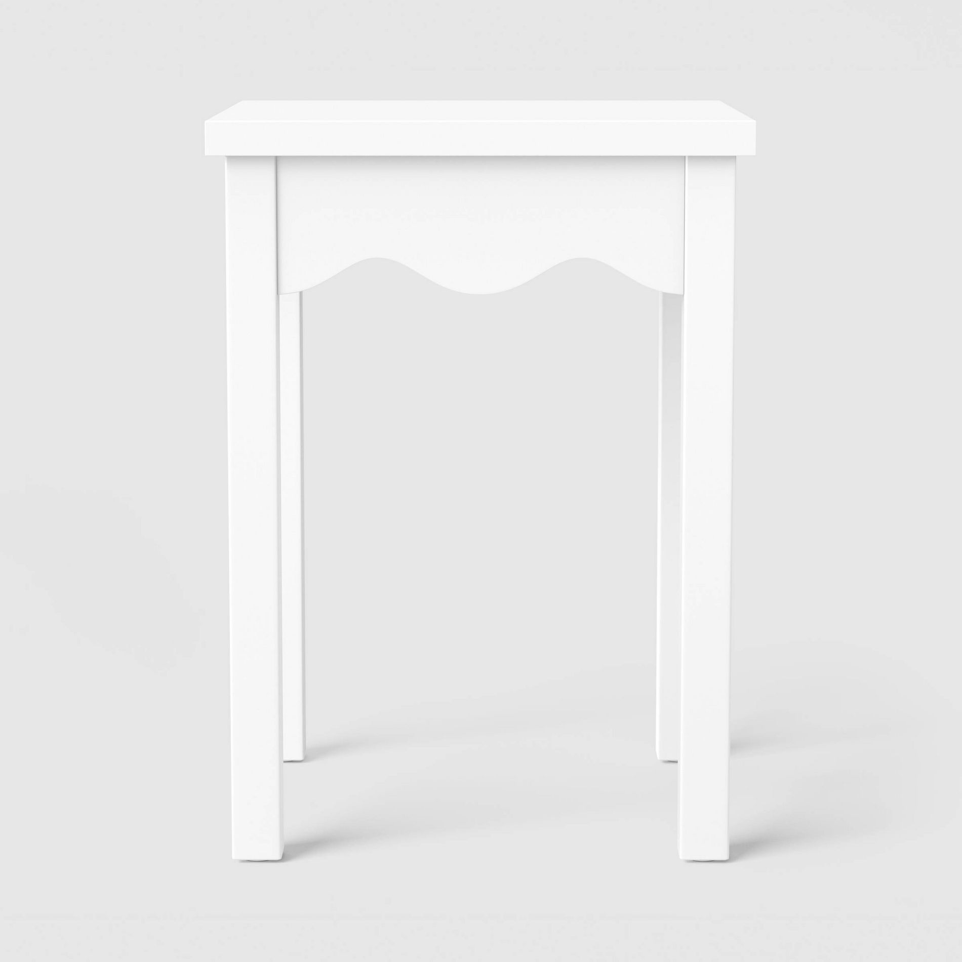 Wavy Scallop End Table White - Room Essentials™