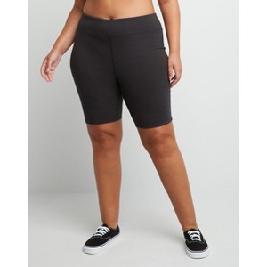 Hanes Just My Size Women's Stretch Jersey Bike Shorts, 9" (Plus Size) - 1 of 4