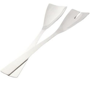 Sol Living 2-Piece Stainless Steel Italian Salad Server Set Utensils for Fruits, Veggies - 1 of 3