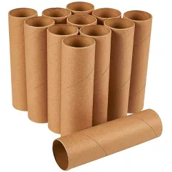 Juvale 12 Pack Round Craft Rolls Cardboard Paper Tubes for DIY Crafts Art Projects, 1.6"x5.9" Brown