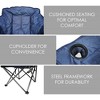Zenithen Club Portable Folding Outdoor Camping Chair, Navy Blue - 3 of 4