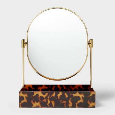 Leopard Print Tray with Gold Mirror - Threshold™