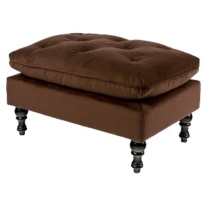 Jeremy Tufted Ottoman Chocolate Brown - Christopher Knight Home