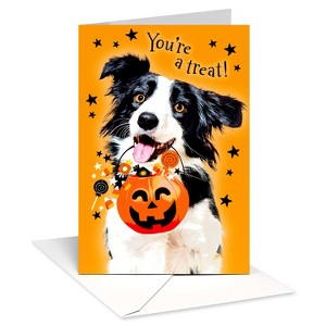 Halloween Card for Kids' Playful Dog and Candy - 1 of 3
