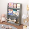 SEVOBAL Decorative Bookshelf 3 Tier Kids Book Shelf Kids Book Rack for Keep Bedrooms, Playrooms, and Classrooms Organized, Gray, 22.83"*7.08"*31.88" - 4 of 4