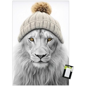 Trends International Sasha - Lion In Winter Unframed Wall Poster Prints - 1 of 4
