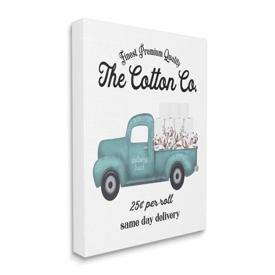 Stupell Industries Toilet Paper Cotton Co Delivery Truck Bathroom Word Design
