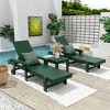 WestinTrends Ashore Modern Poly Reclining Chaise Lounge Set with Side Table - 2 of 4