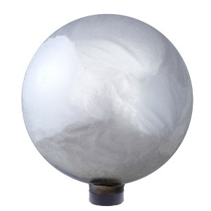 Northlight 10" Silver Mirrored Garden Gazing Ball - 1 of 3