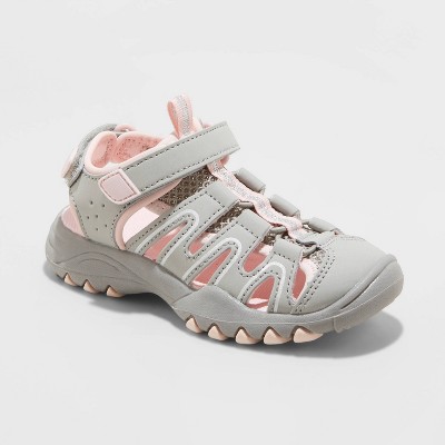 Toddler Girls' Afton Hiking Sandals - Cat & Jack™ Light Gray