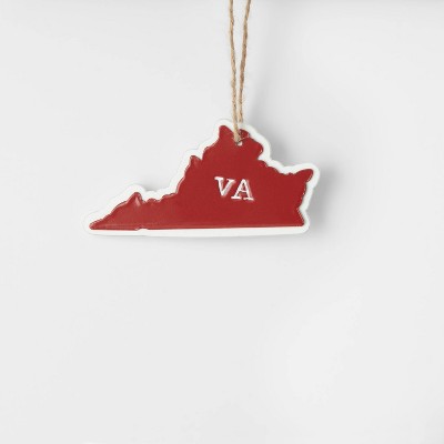 4.3'' Red Metal Virginia Christmas Tree Ornament - Wondershop™