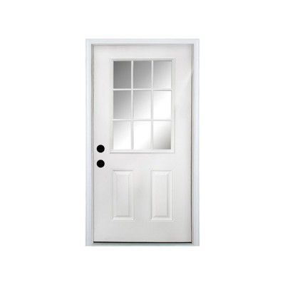 Professional Manufacturer Right Hand Inswing Low-E Glass 6-Lite 3/4 Lite Fiberglass Front Door Classic Design Exterior Entrance Door