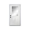 PexFix 36"x80" 6-Lite 2-Panel Fiberglass Composite Door White Right Hand Inswing Entrance Door Exterior Front Entry Doors With 4-9/16 Frame - 2 of 4