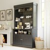 72"Farmhouse Kitchen Sideboard,Coffee Bar Cabinet with LED,Tall Buffet Cabinet with Microwave Stand/Wine Rack/Glass Shelf Dining Room - 2 of 4