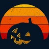 Boy's Design By Humans Vintage Retro Sunset Halloween Pumpkin I By lemonpepper T-Shirt - 2 of 3