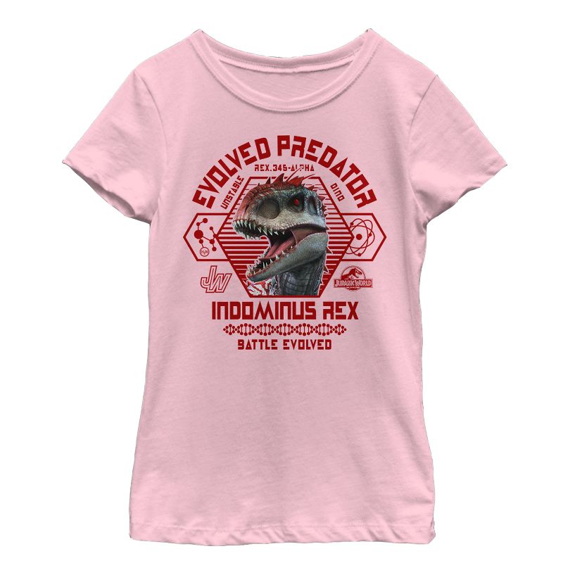 Girl's Jurassic World Indominus Rex Battle Evolved T-Shirt, 1 of 4