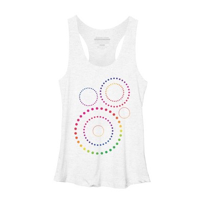 Adult Design By Humans Pride Inclusion Rainbow Circles By SpiritofWonderland Racerback Tank Top
