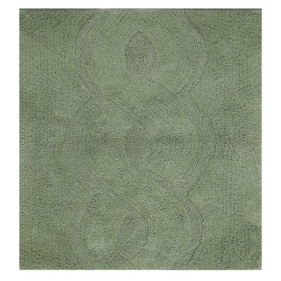 Chain Anti Skid Back Cotton Bath Rug 21" X 34" Sage By Perthshire ...