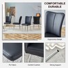 DOMETOUR 4Pcs Dining Chairs Modern Minimalist PU Leather Curved Backrest and Seat Cushions, Metal Legs for Restaurant Living Room - 2 of 4