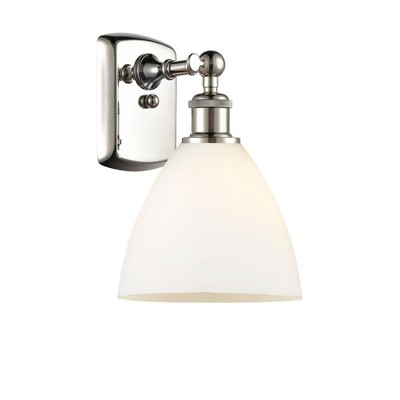 Bristol Glass - 1 Light Wall Sconce In Industrial Style-11.25 Inches Tall and 8 Inches Wide