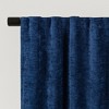 Chenille Solid Room Darkening Back Tab Curtain Single Panel - 3 of 4