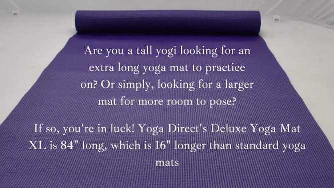 Yoga Direct Deluxe Yoga Mat XL - (6mm), 2 of 6, play video
