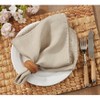 Saro Lifestyle 100% Linen Pompom Design Dinner Table Napkins (Set of 4) - image 2 of 3