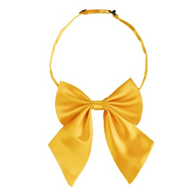 INSPIRE CHIC Women's Pre-Tied Bowknot Solid Color Ribbon Bow Ties
