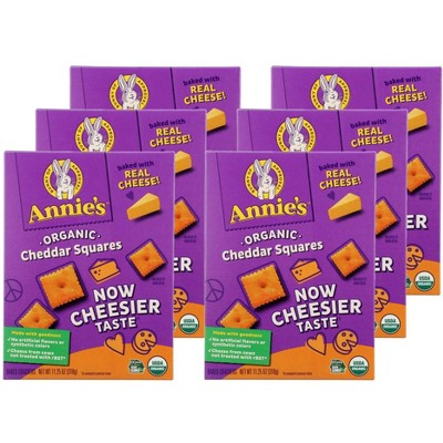 Annie's Organic Cheddar Squares Baked Crackers - Case of 6/11.25 oz