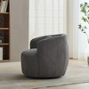 34.25'' Corduroy 360° Swivel Barrel Accent Chair with Pillow, Recessed Arms and Durable Metal Base - 4 of 4