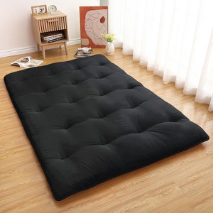 Solid Japanese Floor Mattress Indoor Furniture Living Room Bedroom Futon Mattress, Foldable & Portable Tatami Mat Roll Up Camping Mattress Pad - 1 of 4