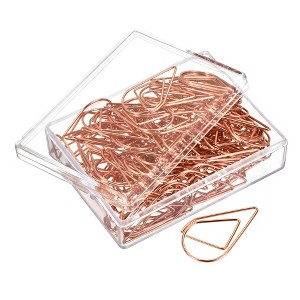 Unique Bargains Drop-Shaped Decorative Bookmark Metal Small Size Paper Clip 100 Pcs - 1 of 4