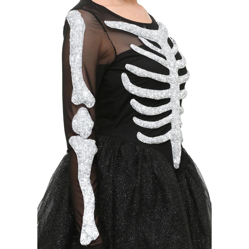 HalloweenCostumes.com Women's Skeleton Beauty Plus Size Costume, 2 of 3