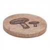 Mushroom Etched Mango Wood Coaster (Set of 4) - 4 of 4