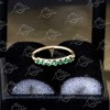 Jewelry Avalanche Unisex 20G 14K Gold 7-stone Emerald Nose Hoop, 8mm(5/16") Nose Ring - 2 of 4