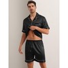INSPIRE CHIC Men's Satin Sleepwear Short Sleeve Nightwear Shorts Summer Pajamas Set 2 Pieces - 2 of 4