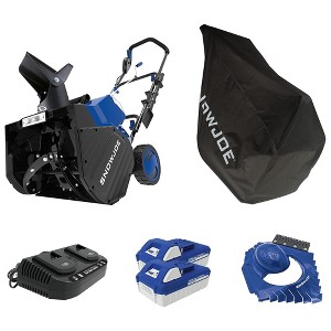 Snow Joe 24-Volt Snow Blower IONMAX with  2 x 4.0-Ah Batteries, Dual Port Charger, Multi Functional Snow and Ice Scraper, & Cover - 1 of 4