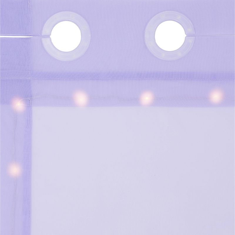 Kids' Sheer Starlight Light Up Hookless Curtain Panel Lights with Remote Control - Eclipse, 5 of 11