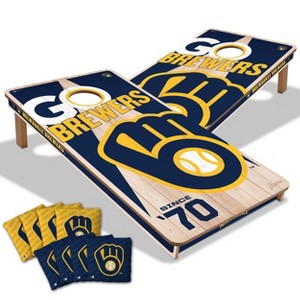 MLB Milwaukee Brewers 2'x4' Wood Toss Game Set - 1 of 4