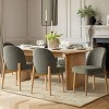 Upholstered Linen Dining Chairs with Solid Wood Legs, Modern Armless Fabric Chairs for Dining Room or Kitchen Table-Maison Boucle - 4 of 4