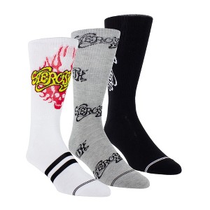 Aerosmith Men's Crew Socks - 3 Pack - 1 of 2