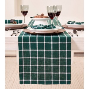 Solino Home Linen Windowpane Table Runner - 1 of 4