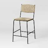 Ashburn Woven Counter Height Barstool with Metal Legs Natural - Threshold™