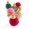 Shiraleah Silver Sparkle Christmas Ornament Bauble Pillow, Small - 4 of 4