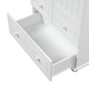 Vynxaria Tall Storage Cabinet with Three Drawers for Bathroom/Office, White - 4 of 4