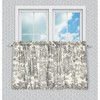 Ellis Curtain Victoria Park Toile Room Darkening Window Rod Pocket Pair Set With 2 Tiers - 2-Piece - 68x24" - 4 of 4