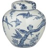 Dahlia Studios Kookaburra 9 1/2" High Blue and White Ceramic Decorative Jar with Lid - image 4 of 4