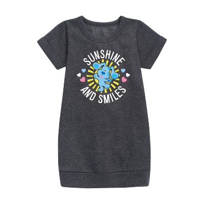 - Blue's Clues & You! - Daddy Is My Sunshine Graphic Short Sleeve Fleece Dress